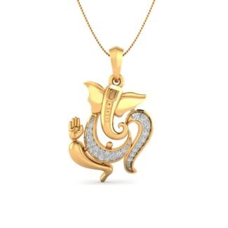 Shri Ganesh diamond pendant