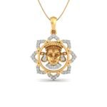 Lakshmi Kamal diamond pendant