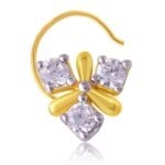 Enchanting Caduceus diamond nose pin