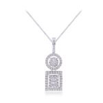 Poised white gold pendant